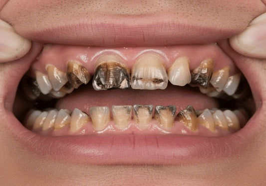 A person with meth mouth