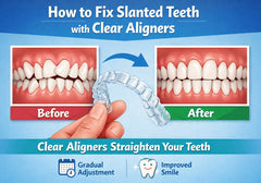 How to fix slanted teeth with clear aligners