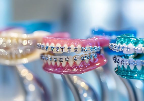 Orthodontic models with braces