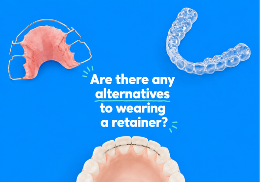 Different retainer types including bonded, clear, and Hawley.