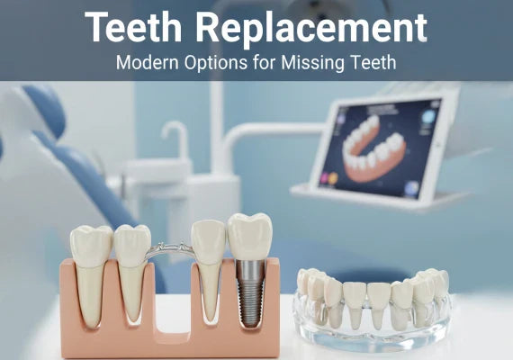 An image of modern options for teeth replacement